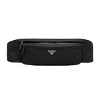 Prada Marsupio Black Nylon Saffiano Trim Triangle Logo Belt Bag 2VL132