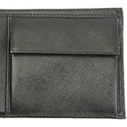 Prada Men's Black Saffiano Leather Logo Billfold Bifold Wallet 2MO738