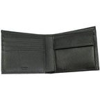 Prada Men's Black Saffiano Leather Logo Billfold Bifold Wallet 2MO738