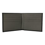 Prada Nero Black Grey Saffiano Cuir Leather Billfold Wallet 2M0513