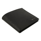 Prada Nero Black Grey Saffiano Cuir Leather Billfold Wallet 2M0513