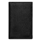 Prada Men's Saffiano Leather Vertical Card Black Holder 2MC101