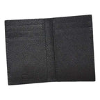 Prada Men's Saffiano Leather Vertical Card Black Holder 2MC101