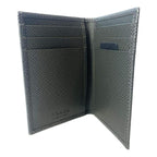 Prada Men's Saffiano Leather Vertical Card Black Holder 2MC101