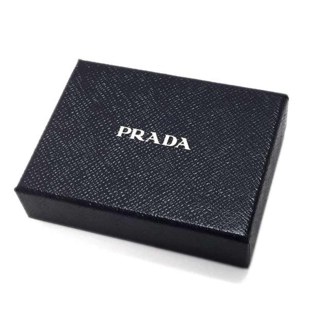 Prada Mens Saffiano Flap Card Holder Wallet Baltico Blue 2MC122