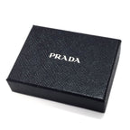 Prada Mens Saffiano Flap Card Holder Wallet Baltico Blue 2MC122