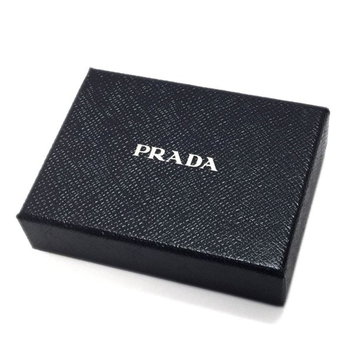 Prada Mens Saffiano Flap Card Holder Wallet Baltico Blue 2MC122