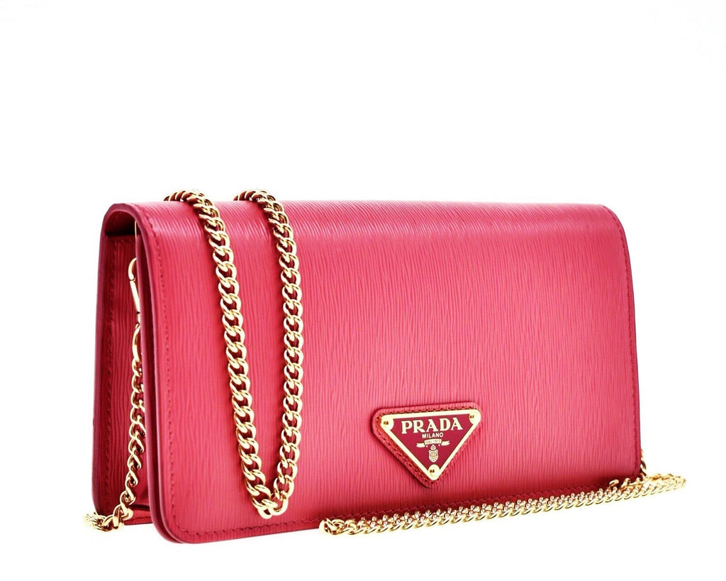 Prada Miniborse Peonia Pink Vitello Move Leather Crossbody 1BP021