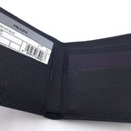 Prada Nero Black Saffiano Cuir Leather Billfold Bifold Wallet 2MO513
