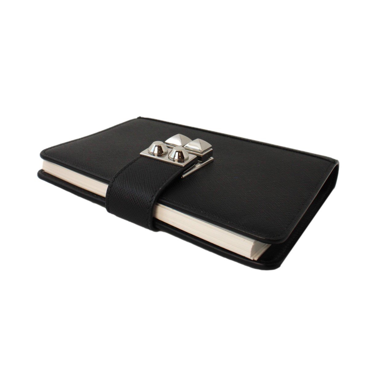 Prada Nero Black Saffiano Lock Journal 1AZ002