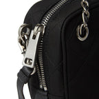 Prada Black Tessuto Nylon Quilted Triangle Logo Cross Body Bag 1BH910