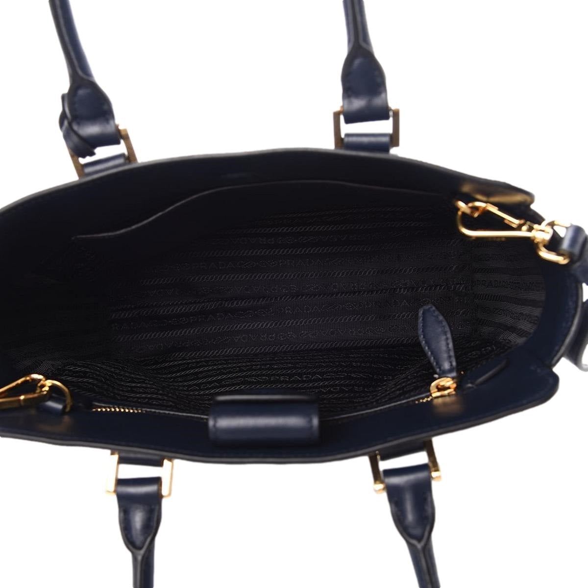 Prada Saffiano Lux Black Medium Satchel Handbag 1BA227