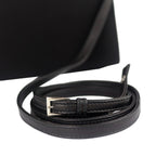 Prada Tessuto Foulard Handbag Silk Wrapped Handle Black Petalo 1BA656