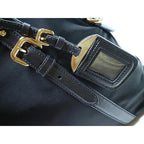 Prada Tessuto Nylon Saffiano Leather Black Satchel Bag 1BB013