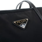 Prada Tessuto Nylon Black Convertible Shopping Tote 1BG189