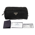 Prada Tessuto Nylon Black Cosmetic Case Necessaire Bag 1NA350