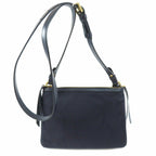 Prada Tessuto Nylon Blue Zip Calf Leather Cross Body Bag 1BH046