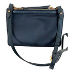 Prada Tessuto Nylon Blue Zip Calf Leather Cross Body Bag 1BH046