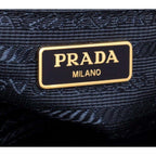 Prada Tessuto Nylon Blue Zip Calf Leather Cross Body Bag 1BH046