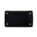 Prada Tessuto Nylon Saffiano Leather Trim Black Small Satchel 1BA275