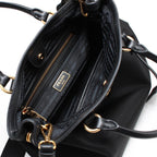 Prada Black Tessuto Nylon Soft Calf Leather Trim Cross Body Bag 1BA172