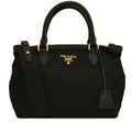 Prada Black Tessuto Nylon Soft Calf Leather Trim Cross Body Bag 1BA172