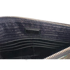 Prada Thunder Frankenstein Black Leather Studded Wristlet Bag 2NH005