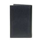 Prada Black Grey Vitello Micro Grain Vertical Card Holder Wallet 2MC035