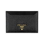 Prada Vitello Move Black Leather Card Holder Wallet 1MC208