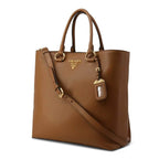 Prada Vitello Phenix Cognac Brown Shopping Tote Bag 1BG865