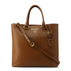 Prada Vitello Phenix Cognac Brown Shopping Tote Bag 1BG865