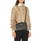 Prada Vitello Phenix Leather Gold Hardware Black Cross Body 1BH046