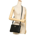 Prada Vitello Phenix Leather Gold Hardware Black Cross Body 1BH046