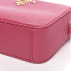 Prada Vitello Phenix Leather Peonia Pink Shoulder Camera Bag 1BH103