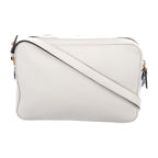 Prada Vitello Phenix White Leather Double Zip Camera Crossbody 1BH079