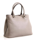 Prada Argilla Gray Vitello Phenix Leather Adjustable Tote Bag 1BA058
