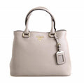 Prada Argilla Gray Vitello Phenix Leather Adjustable Tote Bag 1BA058