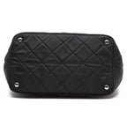 Prada Black Quilted Tessuto Chain Shoulder Bag Tote 1BG740