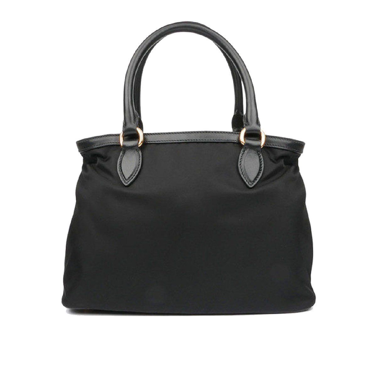Prada Tessuto Nylon Black Saffiano Medium Handbag Satchel 1BA173
