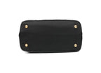 Prada Tessuto Nylon Black Saffiano Medium Handbag Satchel 1BA173