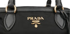 Prada Tessuto Nylon Black Saffiano Medium Handbag Satchel 1BA173