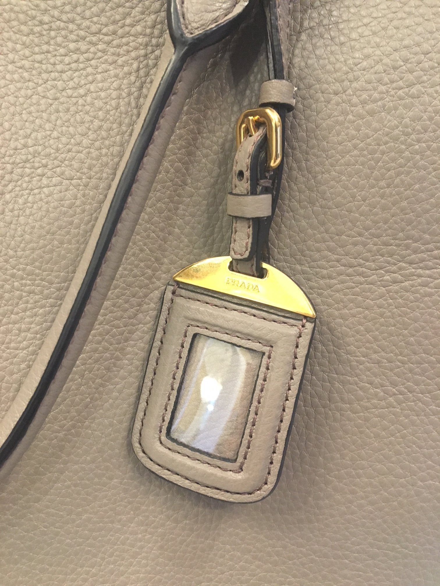 Prada Gray Vitello Phenix Shopping Tote Bag 1BG865