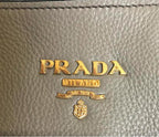 Prada Gray Vitello Phenix Shopping Tote Bag 1BG865