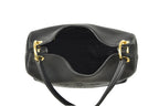 Prada Vitello Phenix Black Leather Embossed Logo Hobo Tote Bag 1BC051