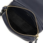 Prada Vitello Phenix Baltico Blue Leather Flap Crossbody Bag 1BD163