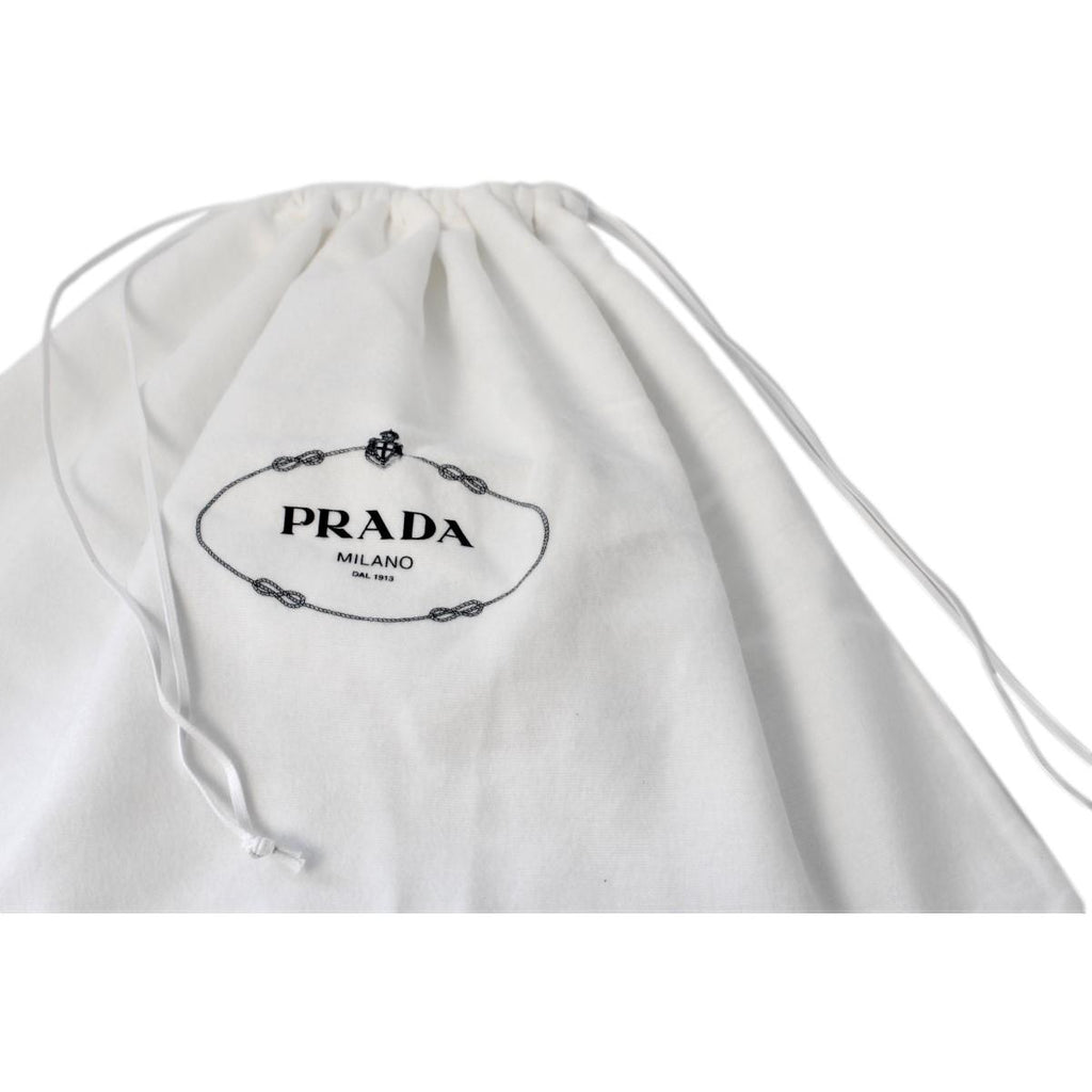Prada Black Tessuto Nylon Calf Leather Trim Satchel Tote Bag 1BC060