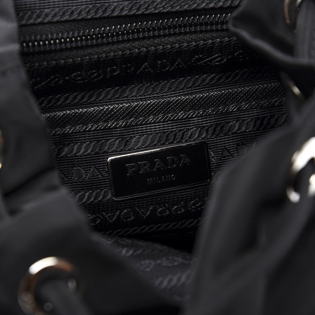Prada Zainetto Unisex Black Tessuto Nylon Backpack Rucksack 1BZ005