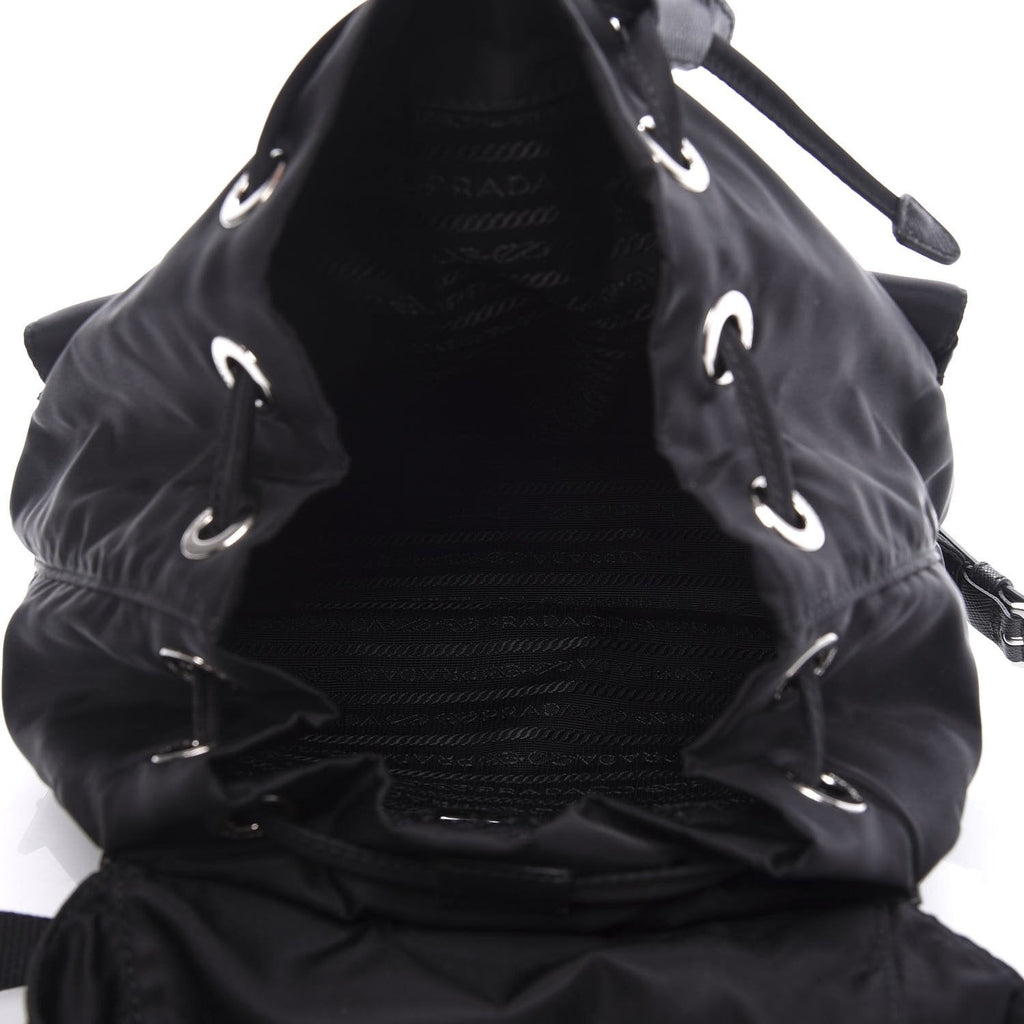 Prada Zainetto Unisex Black Tessuto Nylon Backpack Rucksack 1BZ005