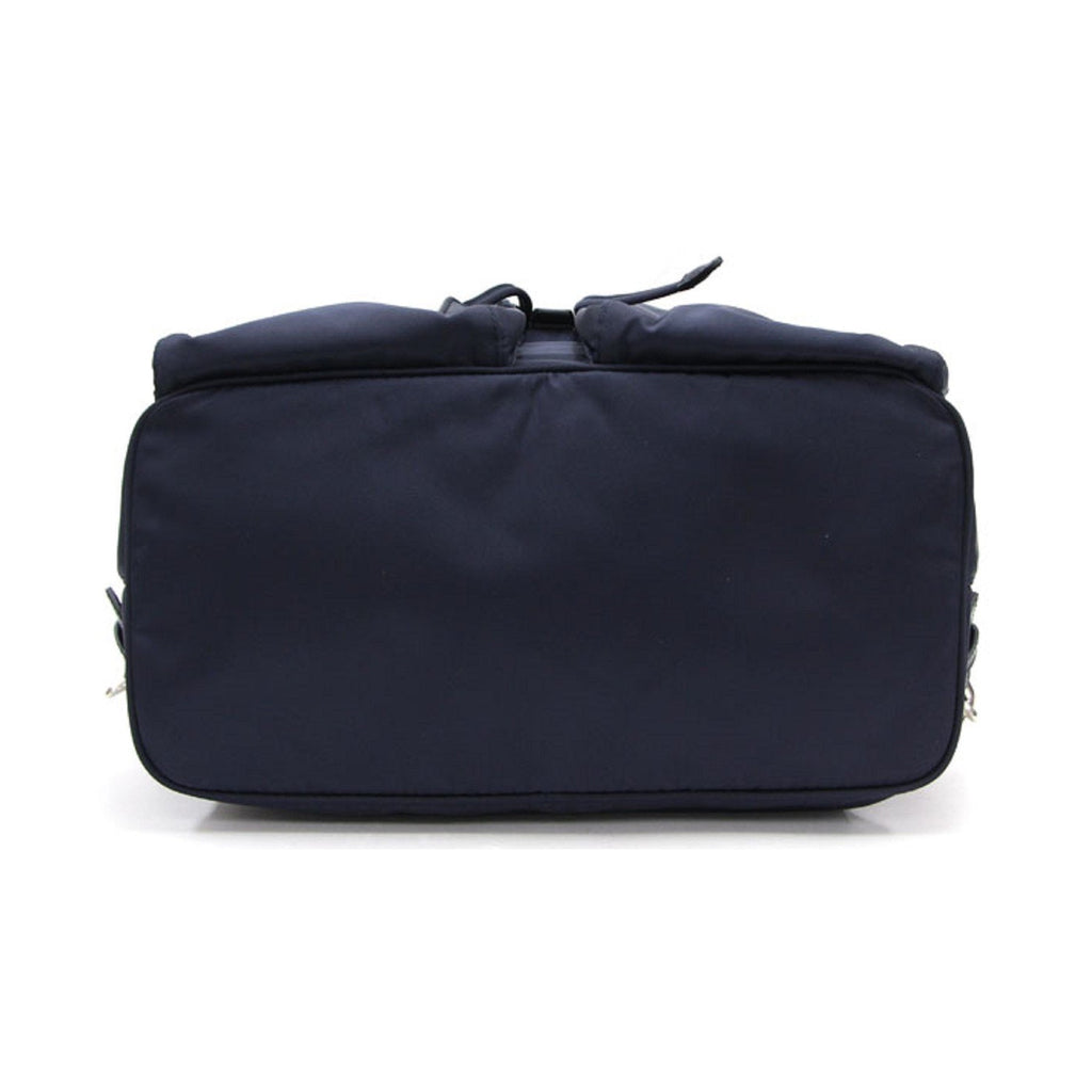 Prada Zainetto Navy Tessuto Nylon Leather Trim Backpack Rucksack 1BZ005
