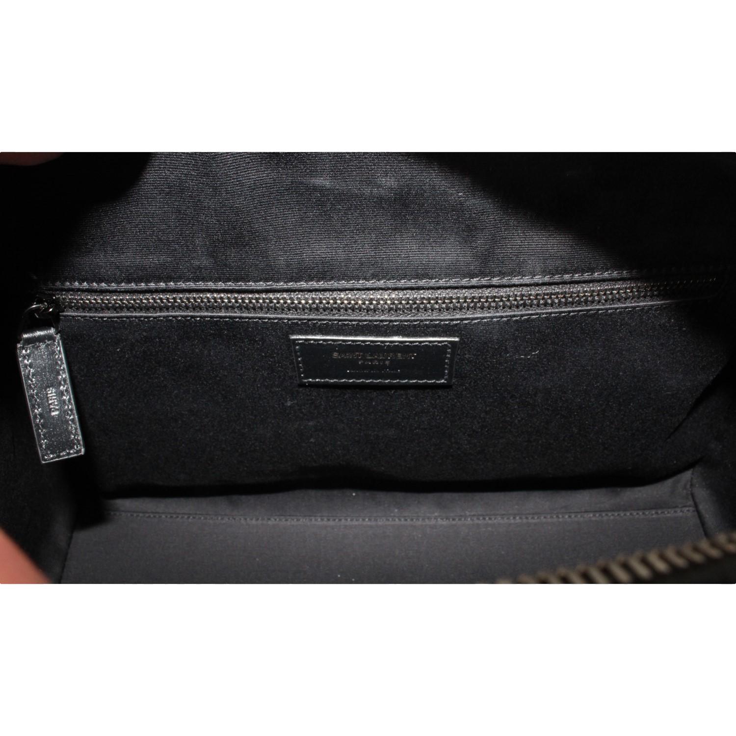 Saint Laurent 12 Hour Calfskin Leather Pony Hair Duffle Bag 533480